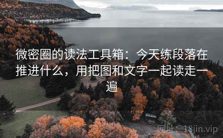微密圈的读法工具箱：今天练段落在推进什么，用把图和文字一起读走一遍